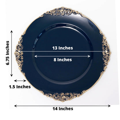 Home Collection 13 Inch Round Charger Plates Set of 6