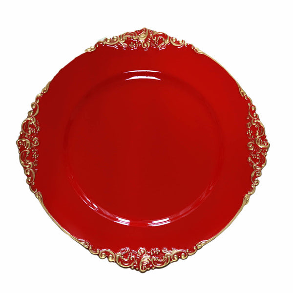 Home Collection 24pcs 13" Round Charger Plates Embossed Rim