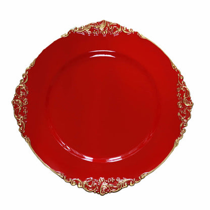 Home Collection 24pcs 13" Round Charger Plates Embossed Rim