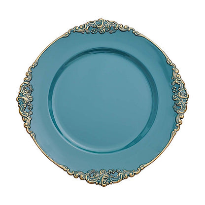Home Collection 24pcs 13" Round Charger Plates Embossed Rim
