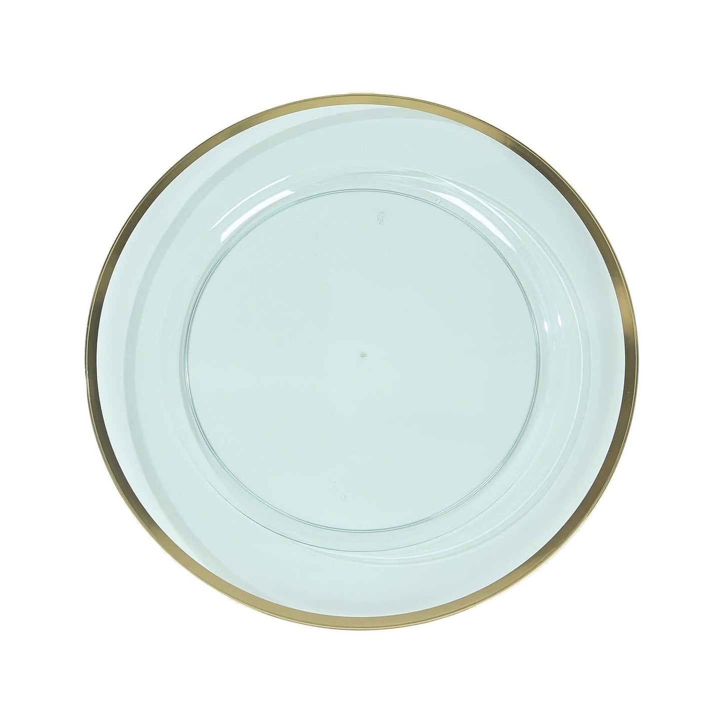 Home Collection 10-Pack 12-Inch Round Heavy Duty Plastic Charger Plates with Metallic Rim