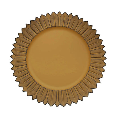 Home Collection 6-Pack Sunflower Design Round Dinner Charger Plates 13"