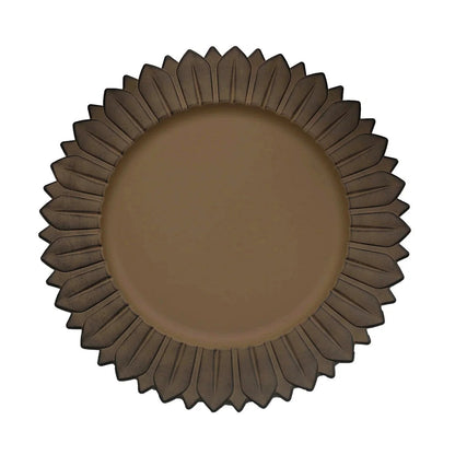 Home Collection 6-Pack Sunflower Design Round Dinner Charger Plates 13"