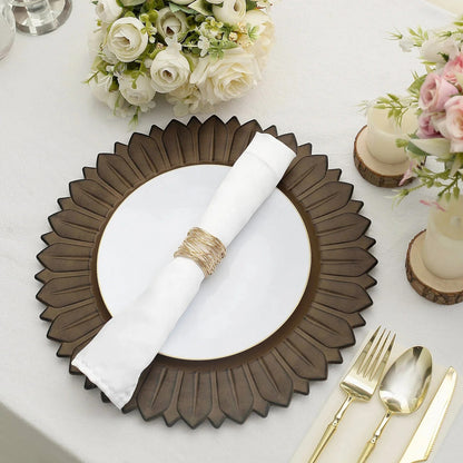 Home Collection 6-Pack Sunflower Design Round Dinner Charger Plates 13"