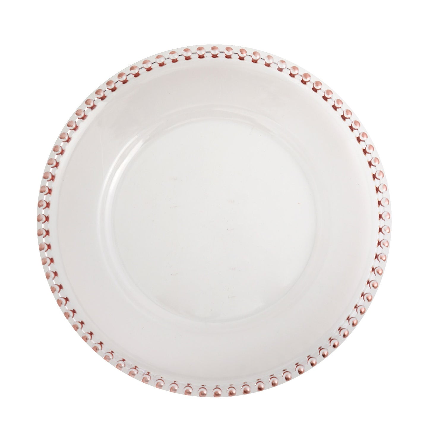 Home Collection 24-Pack Round Beaded Rim Charger Plates 12"