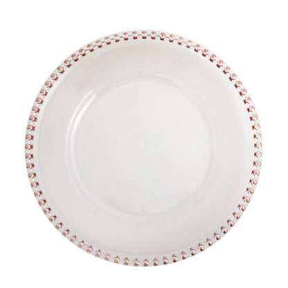Home Collection 24-Pack Round Beaded Rim Charger Plates 12"
