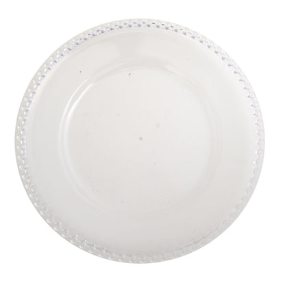 Home Collection 24-Pack Round Beaded Rim Charger Plates 12"