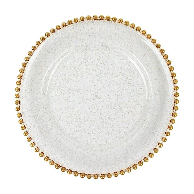 Home Collection 24-Pack Round Beaded Rim Charger Plates 12"