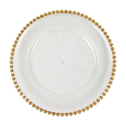 Home Collection 24-Pack Round Beaded Rim Charger Plates 12"