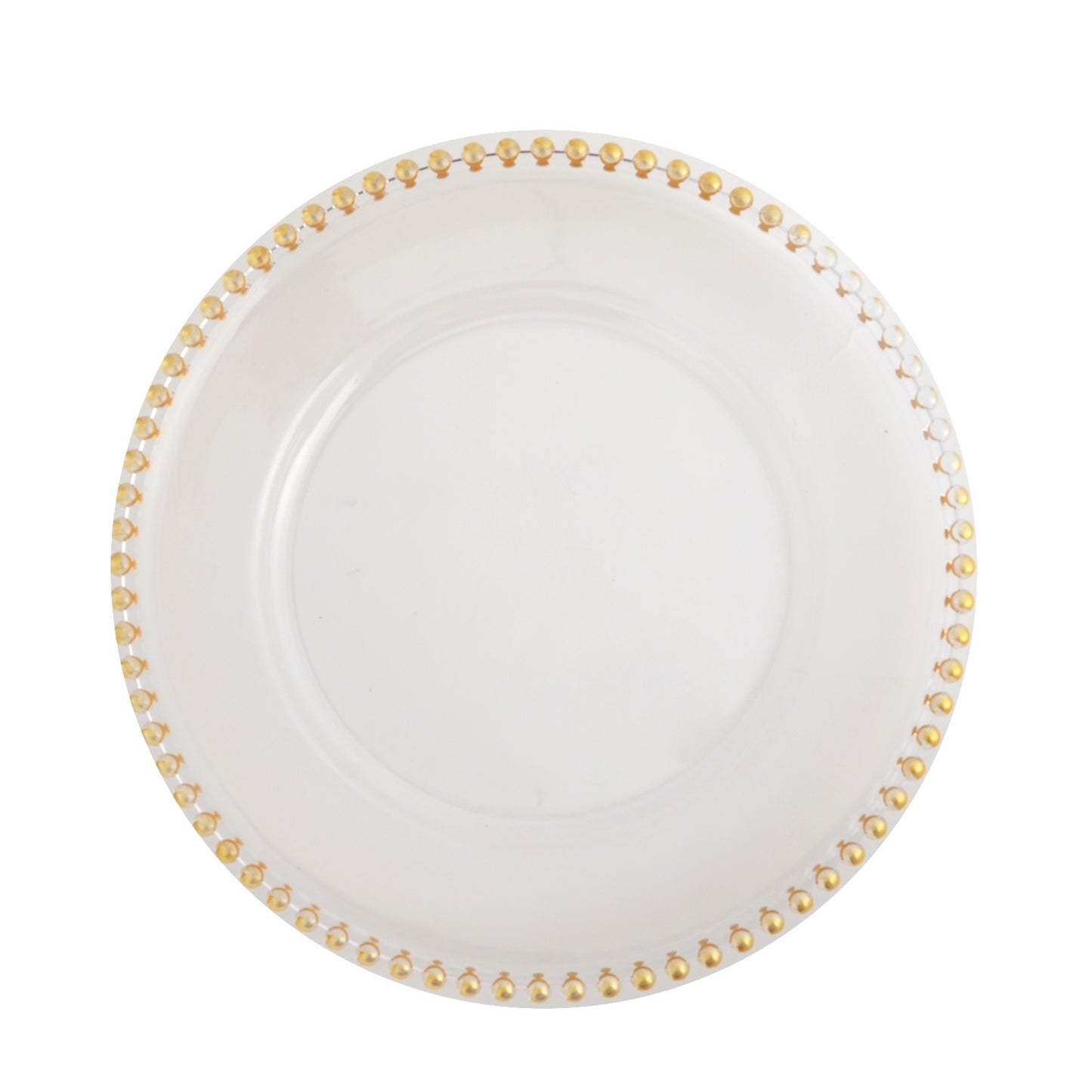 Home Collection 24-Pack Round Beaded Rim Charger Plates 12"