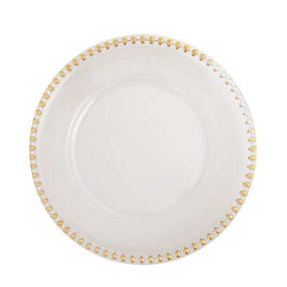 Home Collection 24-Pack Round Beaded Rim Charger Plates 12"