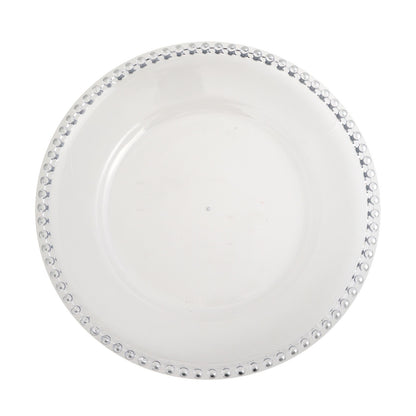 Home Collection 24-Pack Round Beaded Rim Charger Plates 12"