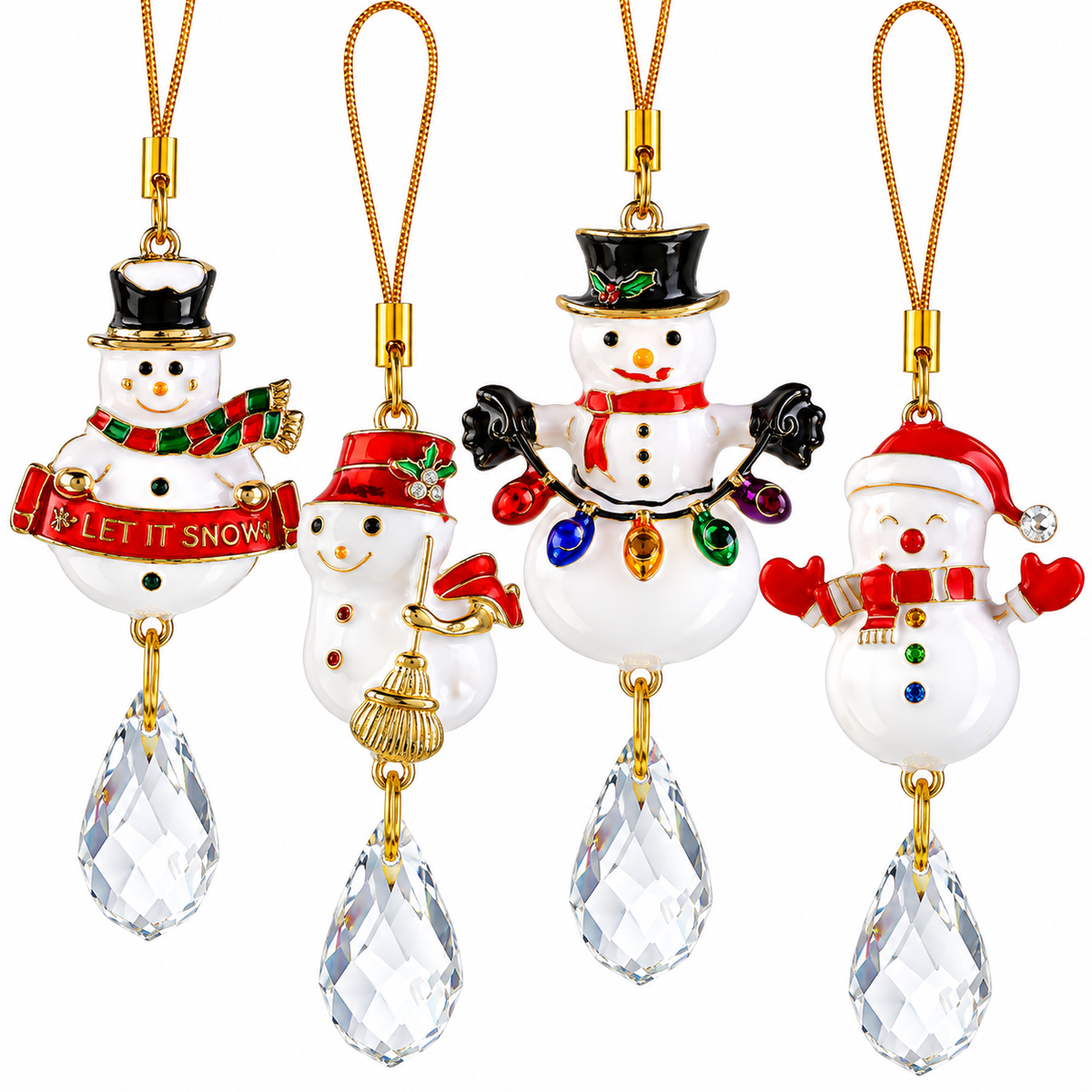 Home Collection Crystal Christmas Tree Ornament Sparkling Hanging Suncatcher Decoration