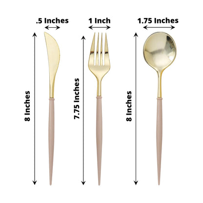 Home Collection Pack of 24 Plastic Cutlery Set Disposable Spoon Fork Knife