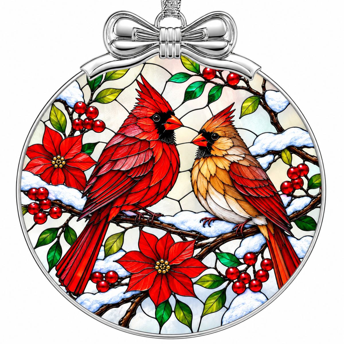 Home Collection Crystal Glass Christmas Ornament Sparkling Hanging Tree Decoration
