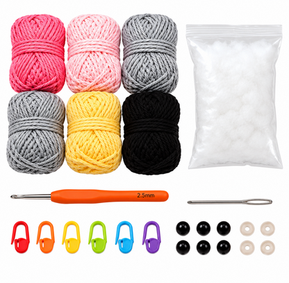 Home Collection Hippo Family Crochet Kit for Beginners