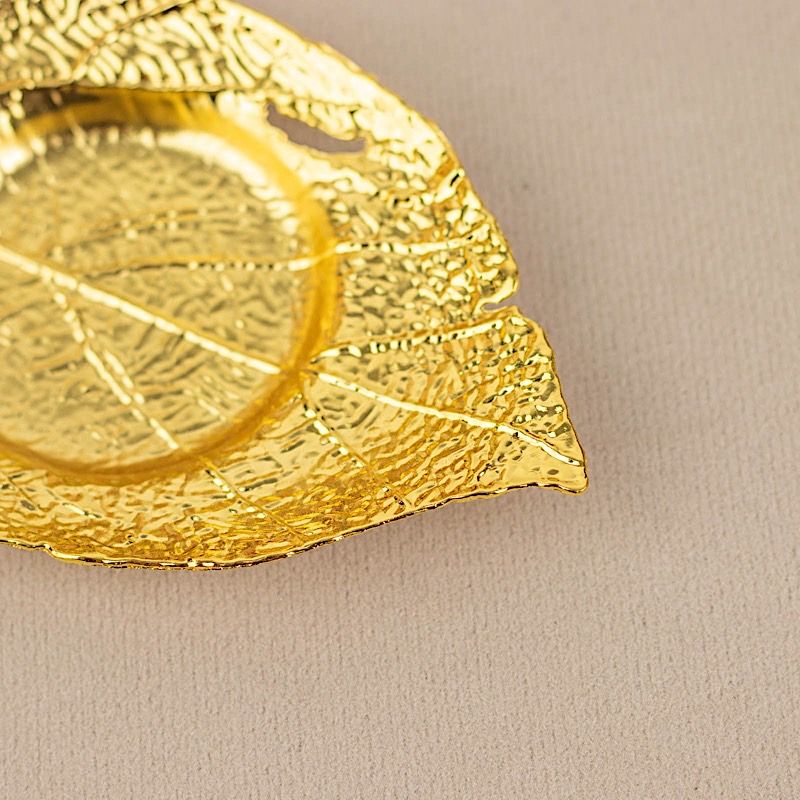 3 Metal Maple Leaf Votive Candle Holders