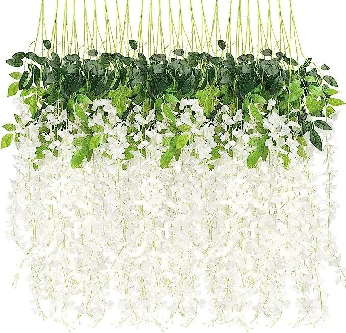 Home Collection Hanging 3.6ft Artificial Wisteria Vine Garland