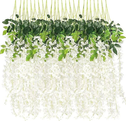 Home Collection Hanging 3.6ft Artificial Wisteria Vine Garland