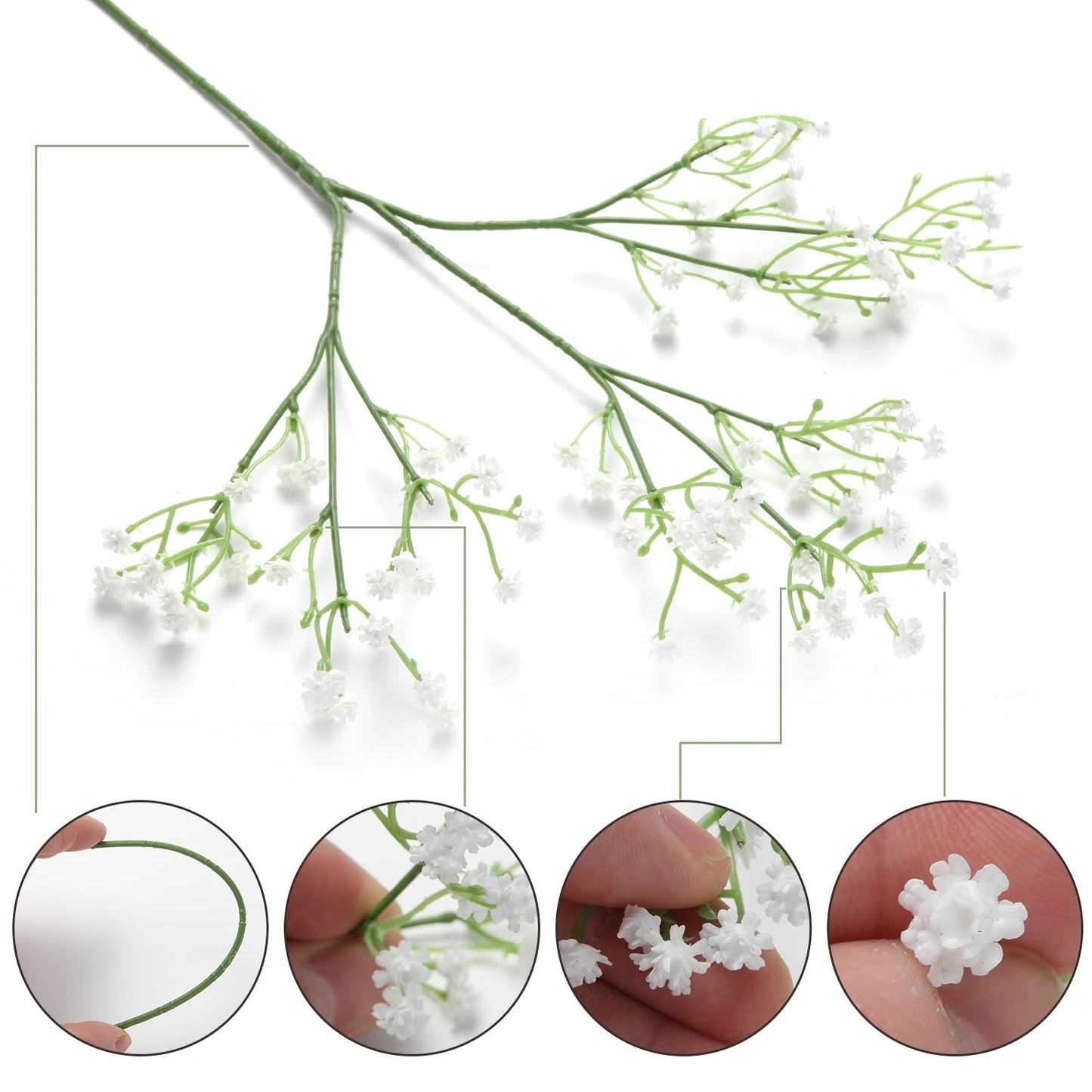 Home Collection Artificial Baby’s Breath Flowers White Gypsophila