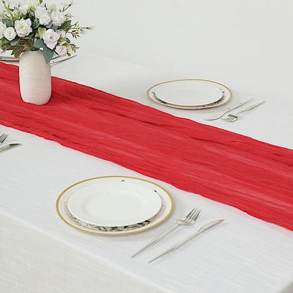 Home Collection 10 Ft Cotton Cheesecloth Table Runner