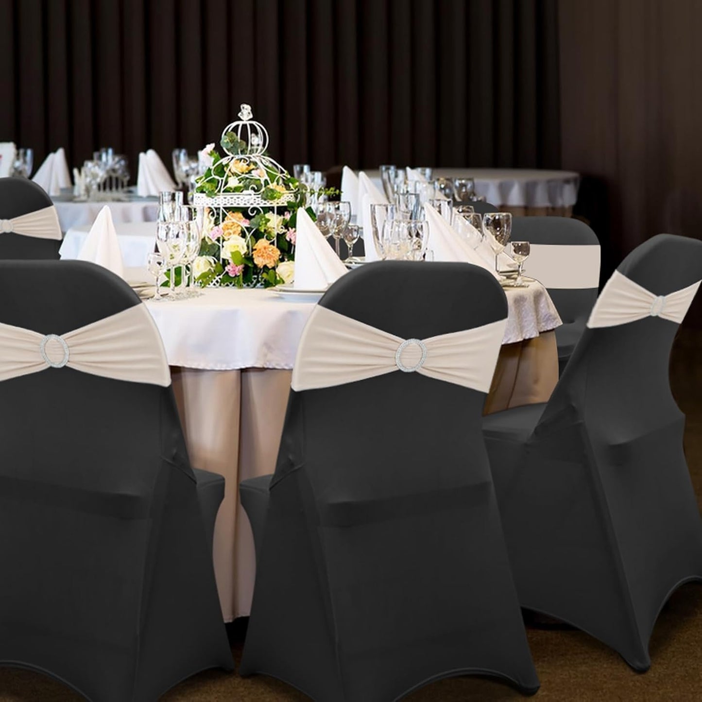 Home Collection 12Pcs Folding Stretch Spandex Chair Covers