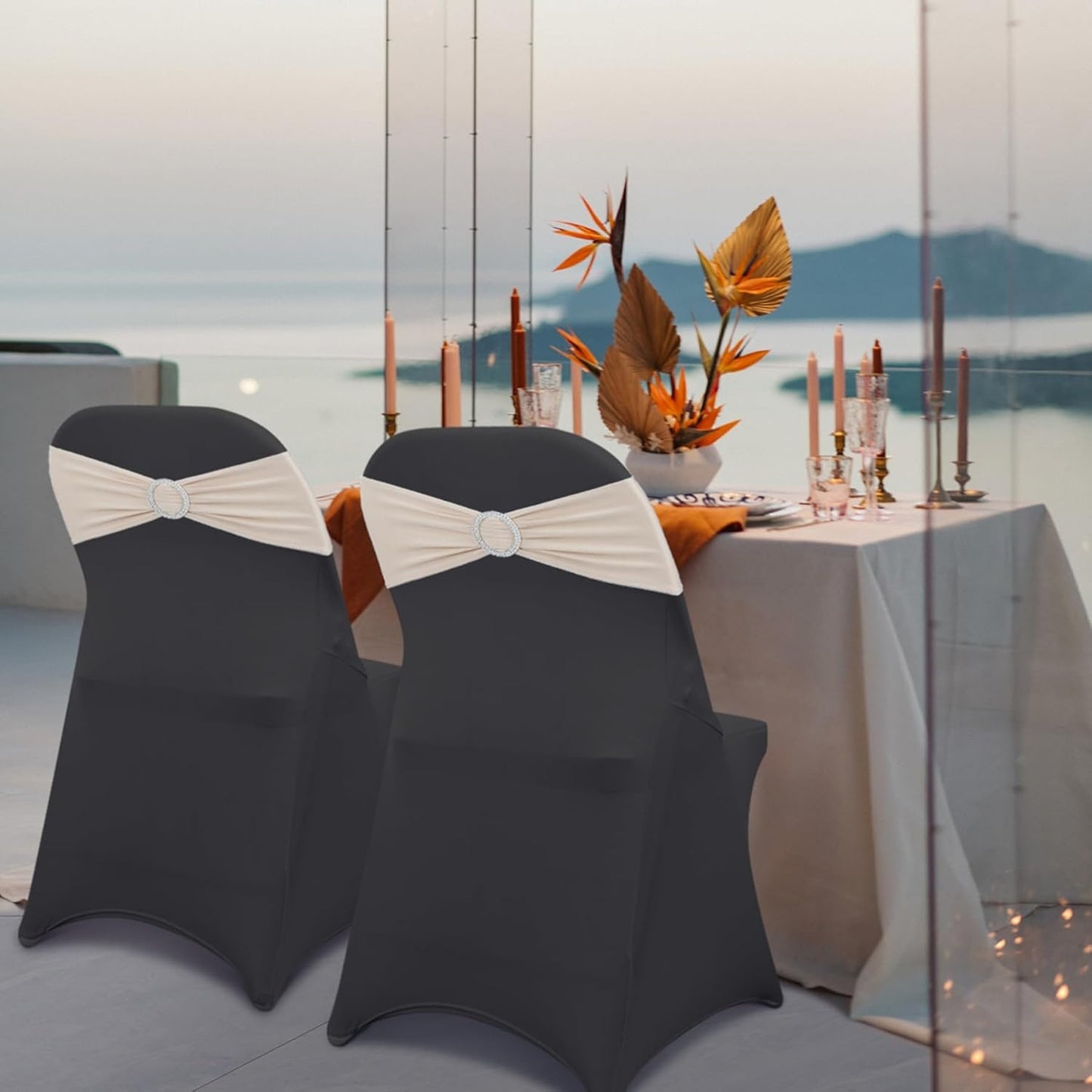 Home Collection 12Pcs Folding Stretch Spandex Chair Covers