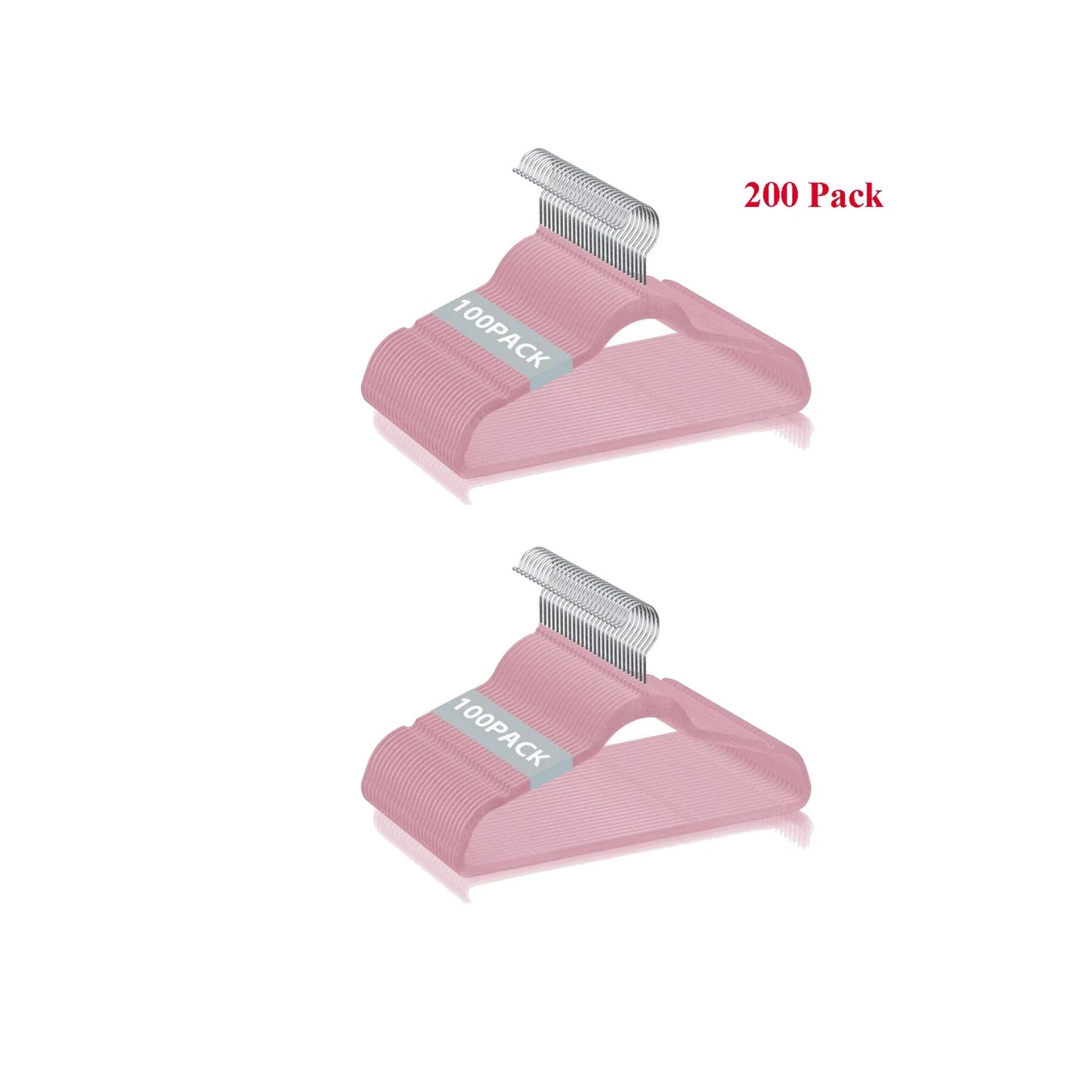 Home Collection Premium Velvet Hangers Bulk Set Pink (100–400 PCS)