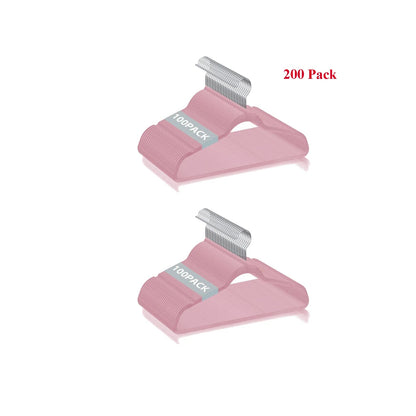 Home Collection Premium Velvet Hangers Bulk Set Pink (100–400 PCS)