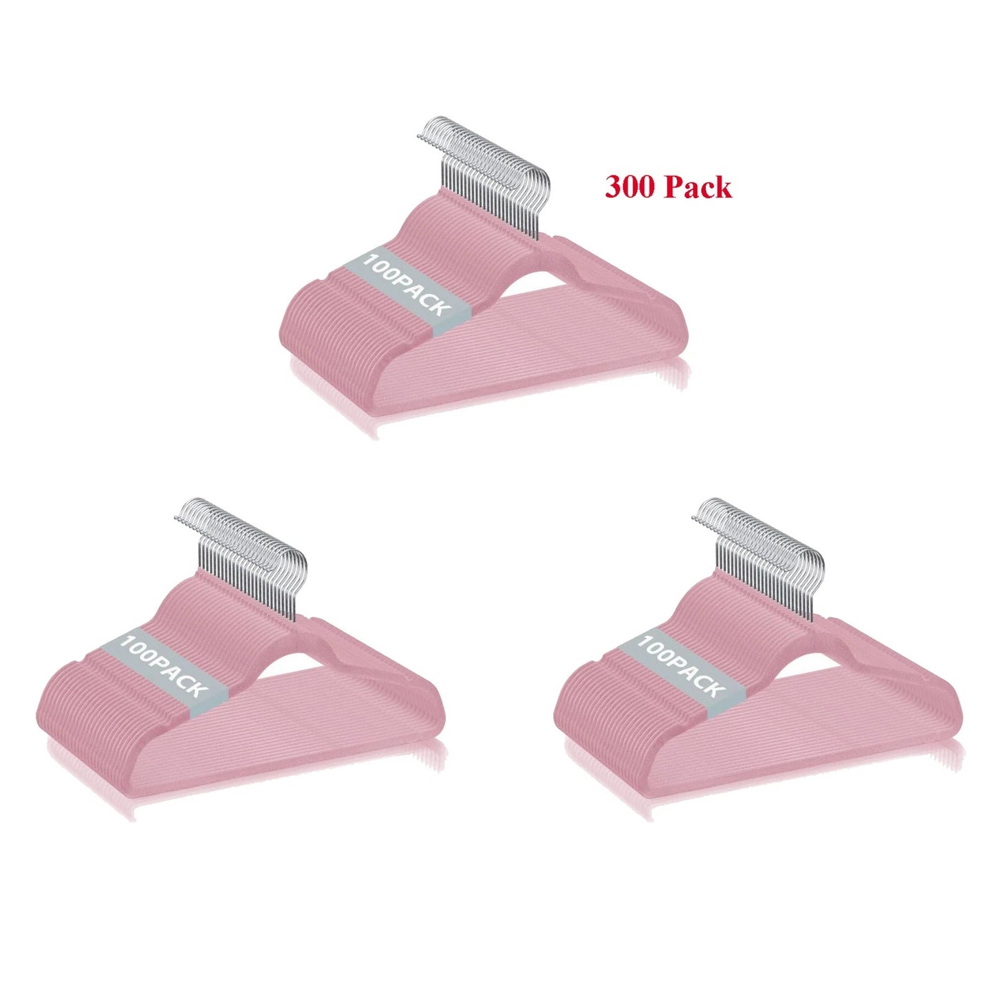 Home Collection Premium Velvet Hangers Bulk Set Pink (100–400 PCS)