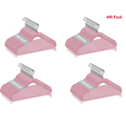 Home Collection Premium Velvet Hangers Bulk Set Pink (100–400 PCS)