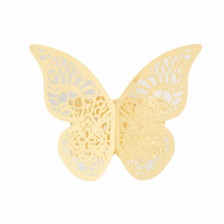 Home Collection 12 Pack Laser Cut Butterfly Napkin Rings