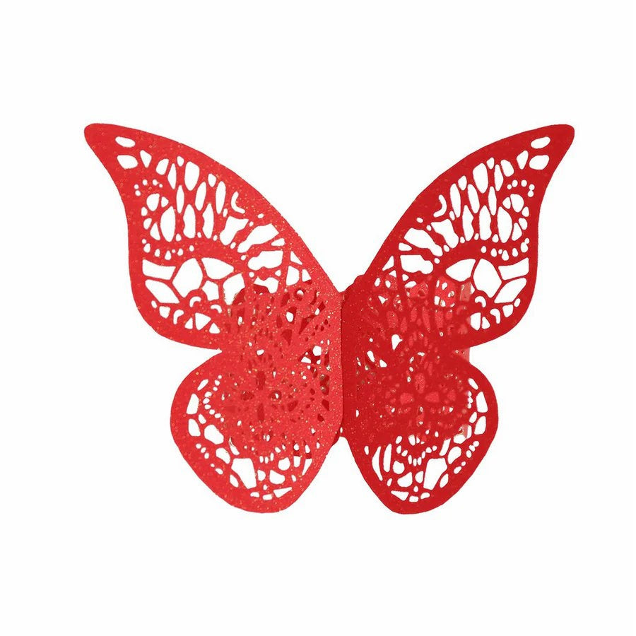 Home Collection 12 Pack Laser Cut Butterfly Napkin Rings