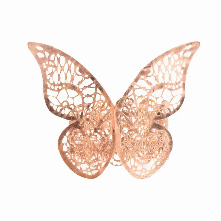 Home Collection 12 Pack Laser Cut Butterfly Napkin Rings