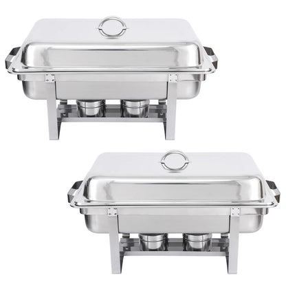 Home Collection 8Qt Stainless Steel Chafing Dish Buffet Set