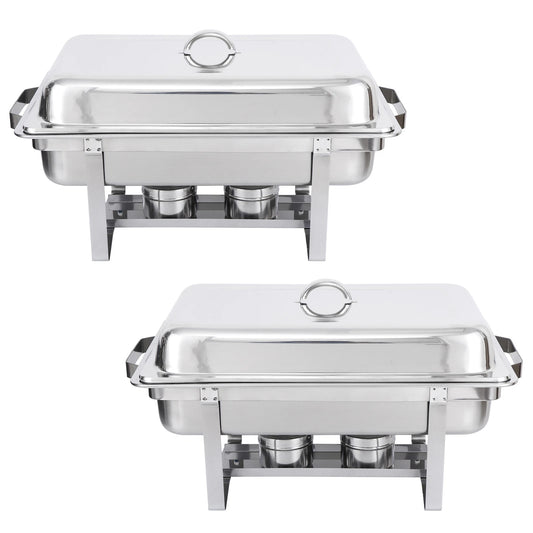 Home Collection 8Qt Stainless Steel Chafing Dish Buffet Set