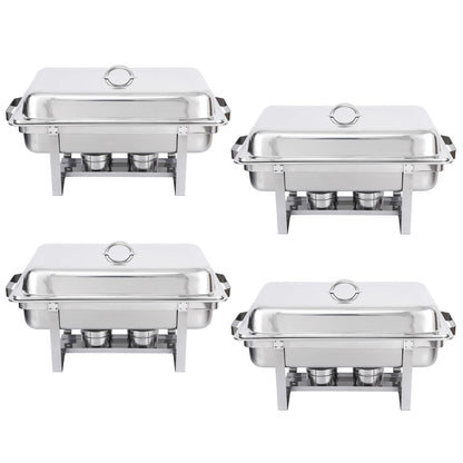 Home Collection 8Qt Stainless Steel Chafing Dish Buffet Set