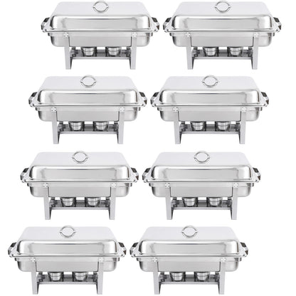 Home Collection 8Qt Stainless Steel Chafing Dish Buffet Set