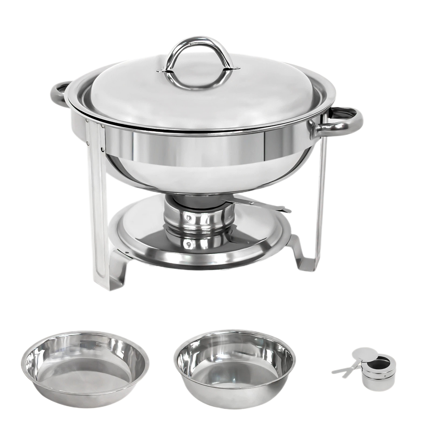 Home Collection 5Qt Stainless Steel Round Chafing Dish