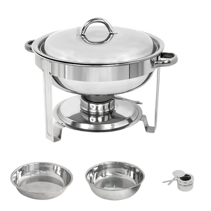 Home Collection 5Qt Stainless Steel Round Chafing Dish