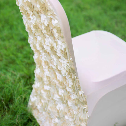 Home Collection 10Pcs Satin Rosette Stretch Chair Covers