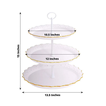 Home Collection 15" 3-Tier Cupcake Stand
