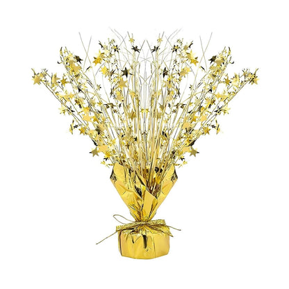 Home Collection 6 Pack Gold Metallic Star Foil Spray Centerpieces