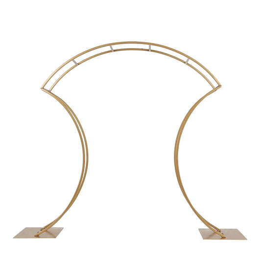 Home Collection Curvy Metal Flower Arch Stand 38" Gold