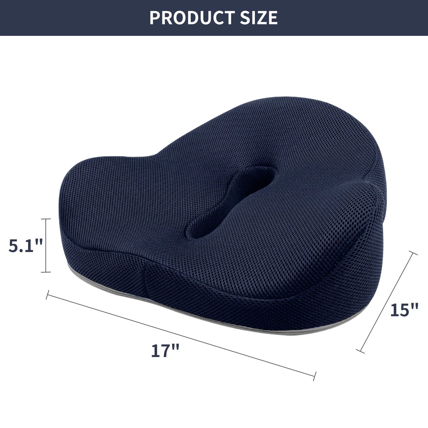 Home Collection Memory Foam Seat Cushion Pad