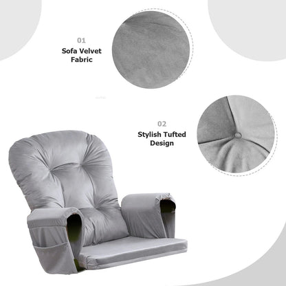 Home Collection 5-Piece Velvet Glider Cushion Set