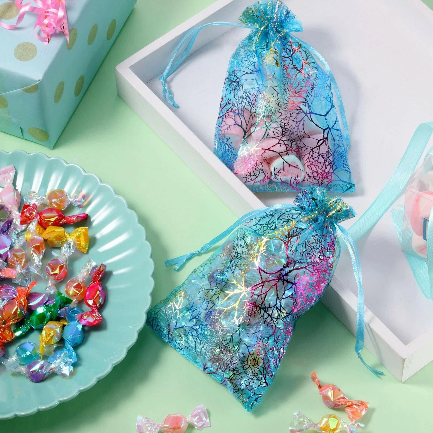 Home Collection Sheer Coralline Organza Gift Bags