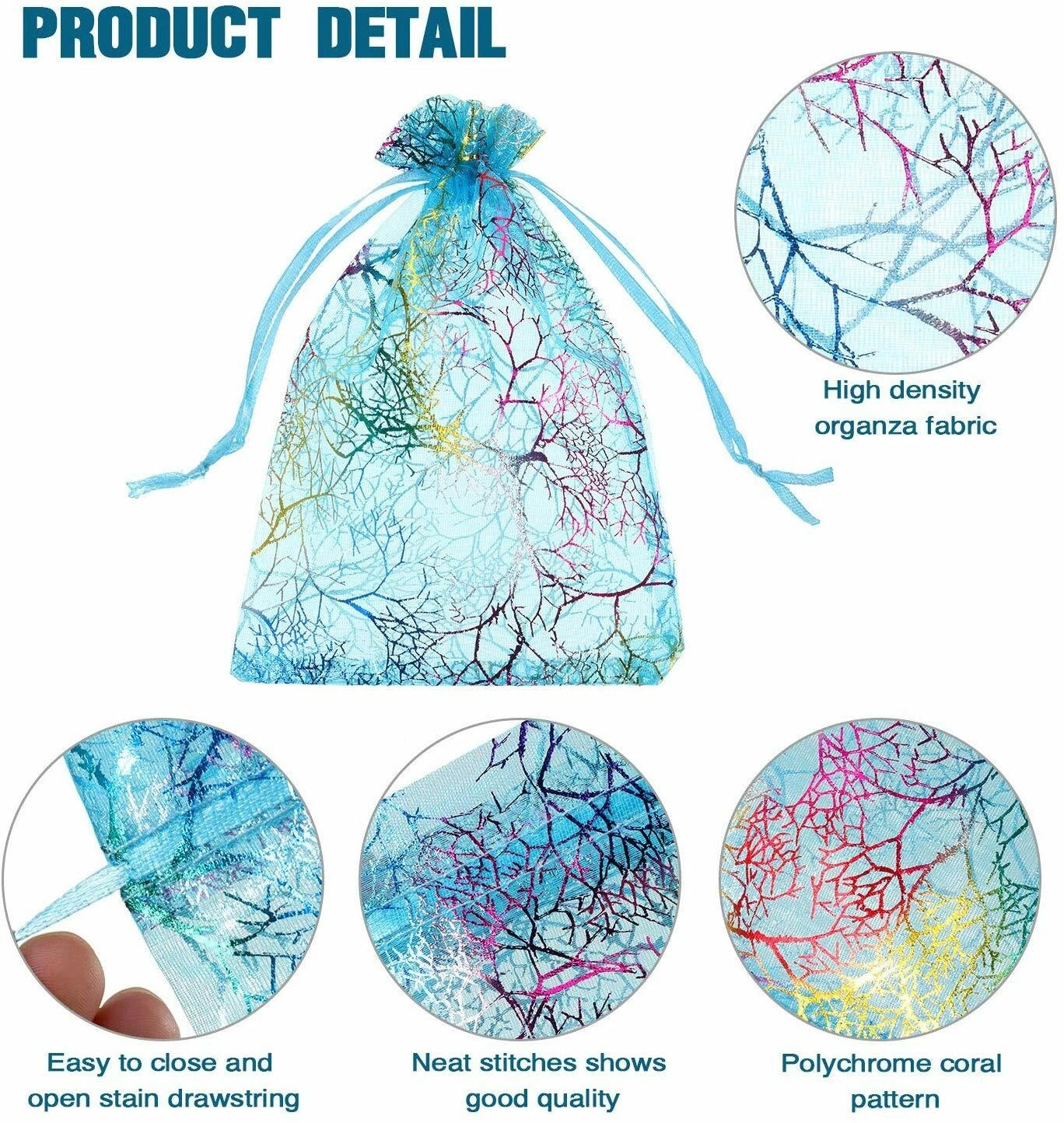 Home Collection Sheer Coralline Organza Gift Bags