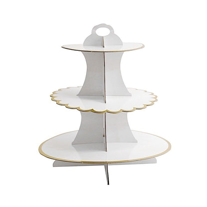 Home Collection 13" 3-Tier Cardboard Cupcake Stand
