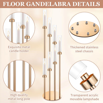 Home Collection 7-Arm Metal Candelabra Candle Holder